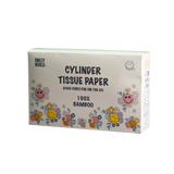 SmileyWorld® Sustainable Cylinder Tissue Holder 4 Pack – Joyful Designs, Cup‑Holder Fit, 40 Count 3‑Ply Facial Tissues