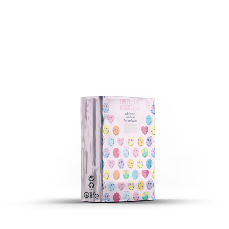 SmileyWorld® 4-Ply Mini Pocket Tissues | Super Soft and Strong Handkerchiefs | Fun and Portable Designs
