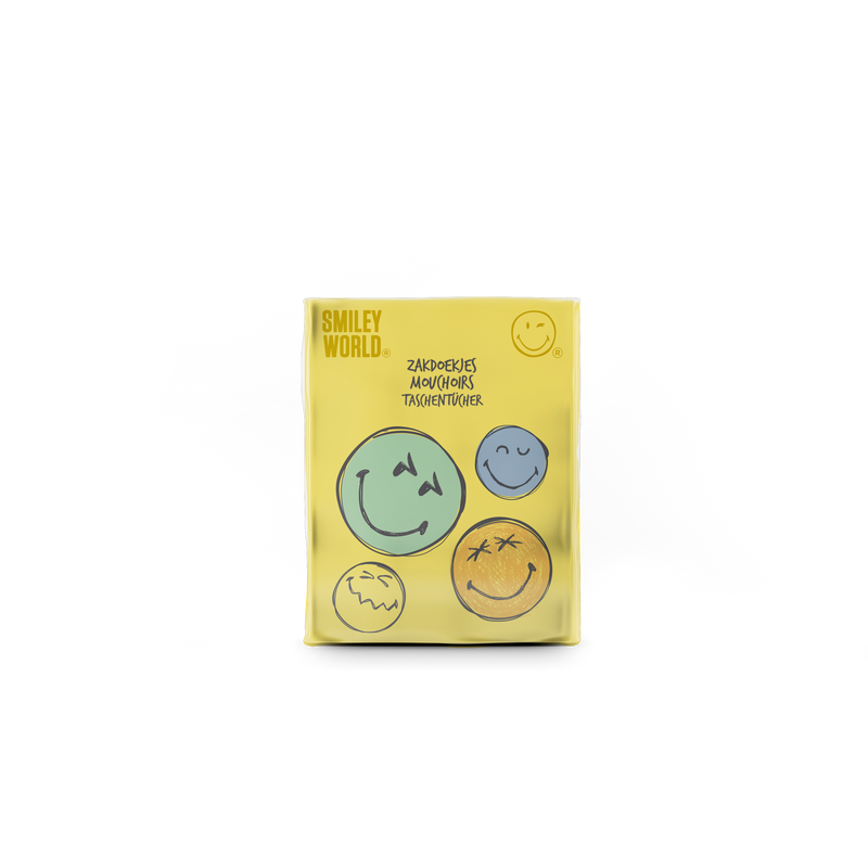 SmileyWorld® 4-Ply Mini Pocket Tissues | Super Soft and Strong Handkerchiefs | Fun and Portable