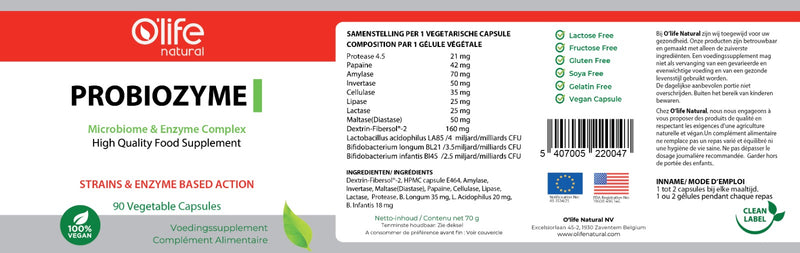 PROBIOZYME 90 Veg Caps / CNK 4315669