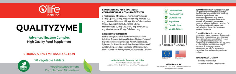 QUALITYZYME 90 tablets / CNK 4315685